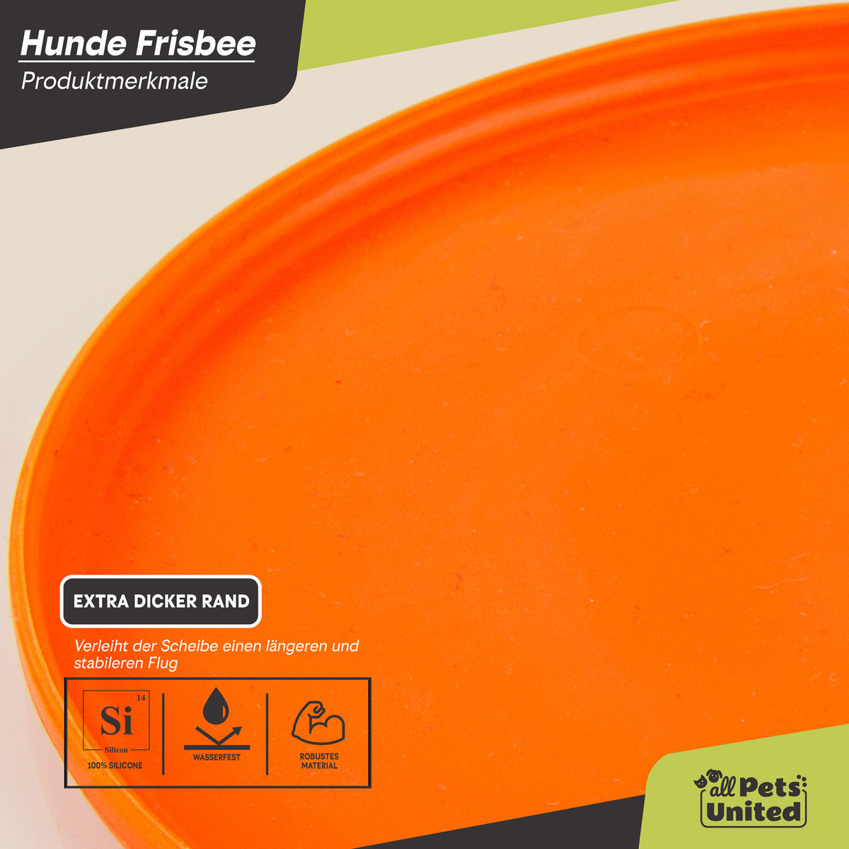 Orange Hunde-Frisbee – Produktbild 2