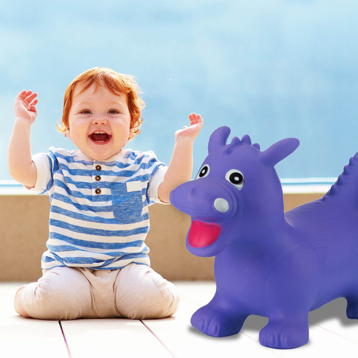 Hüpftier Drache für Kinder - Robustes Hüpfspielzeug inkl. Pumpe – Default Title – SKU 22059901 – PT04