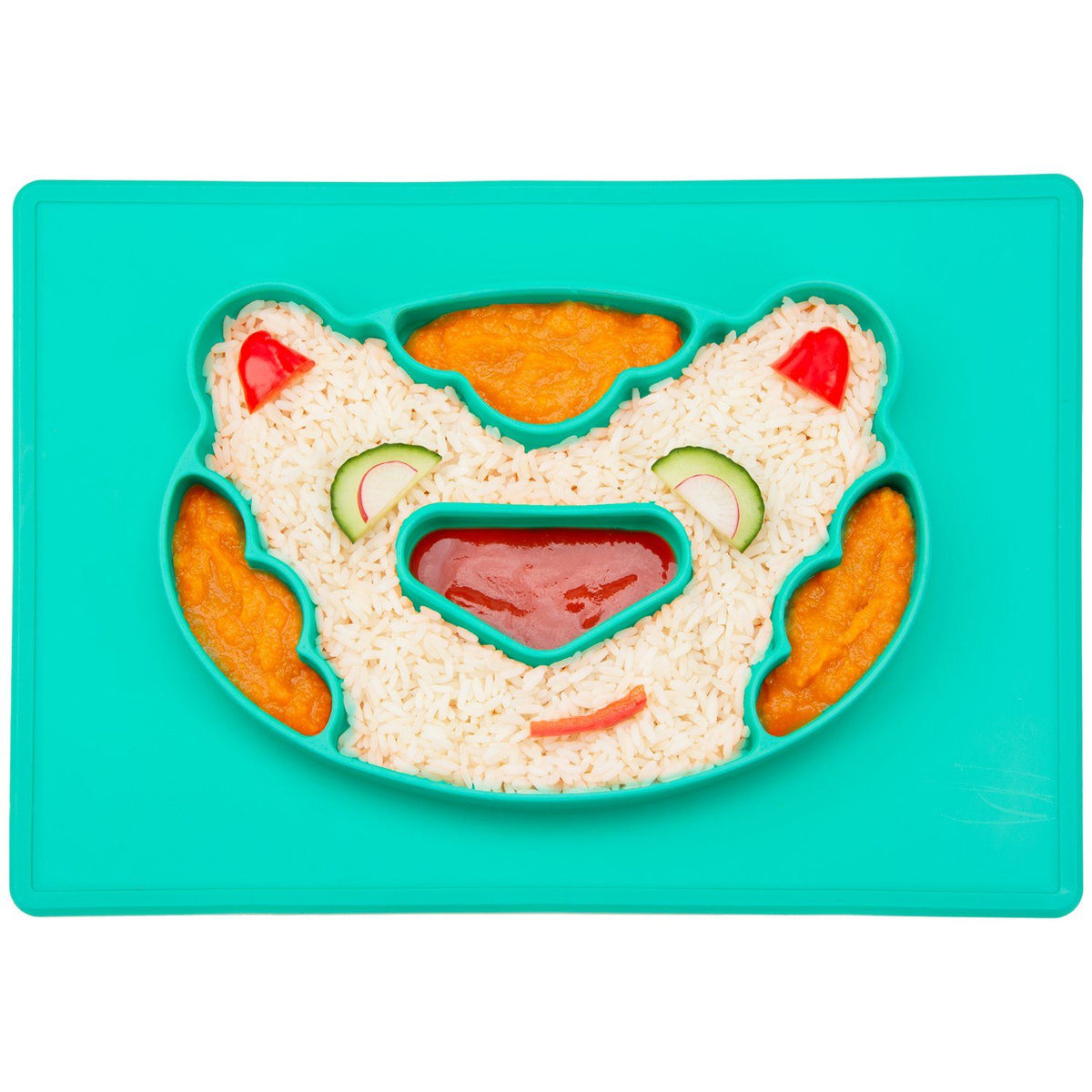 Essunterlage - Rutschfestes Tischset für Kinder - Tiger – Mint-Grün – SKU 80560032 – PT01 #Farbe_Mint-Grün