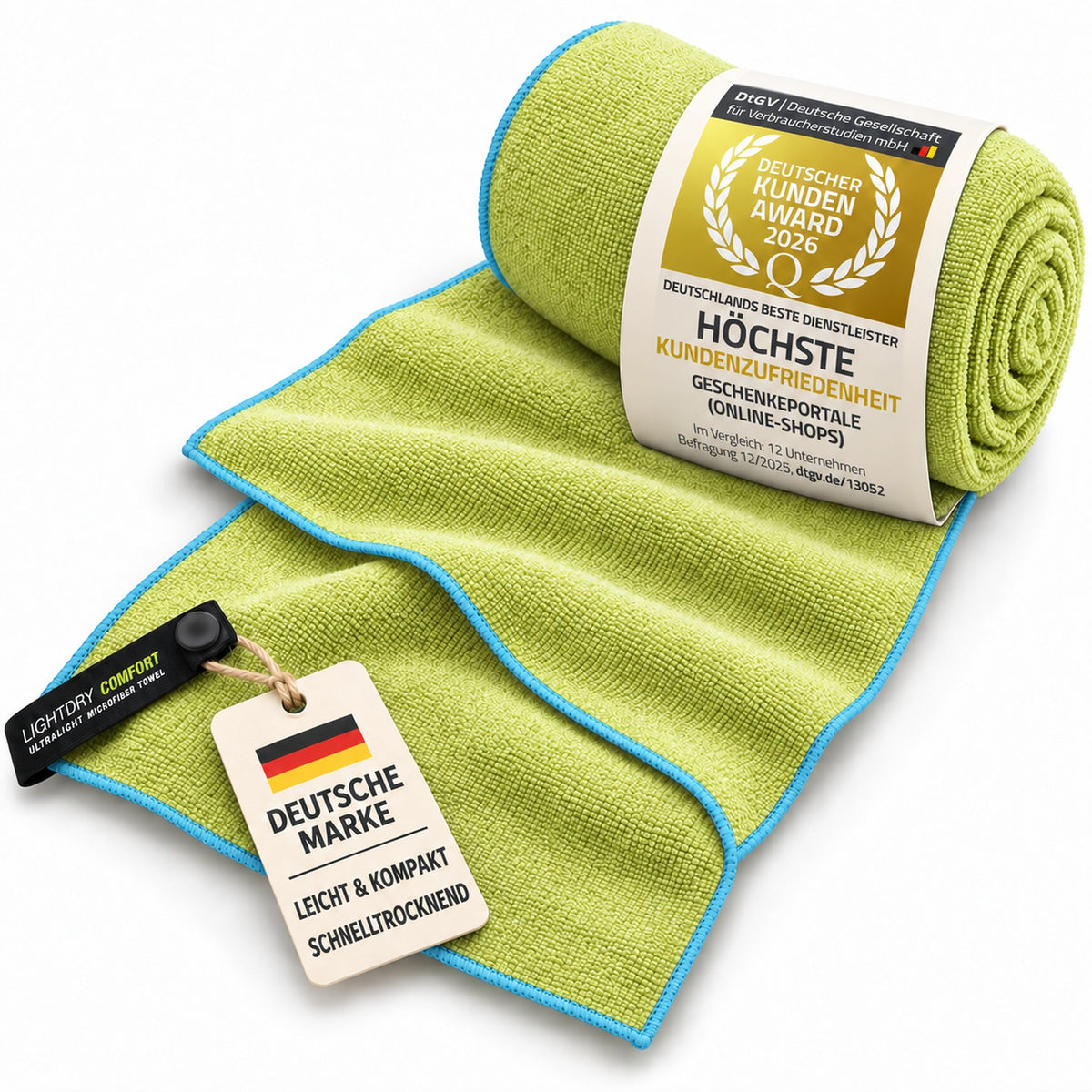 Reisehandtuch limettengruen – aktueller Hero Shot