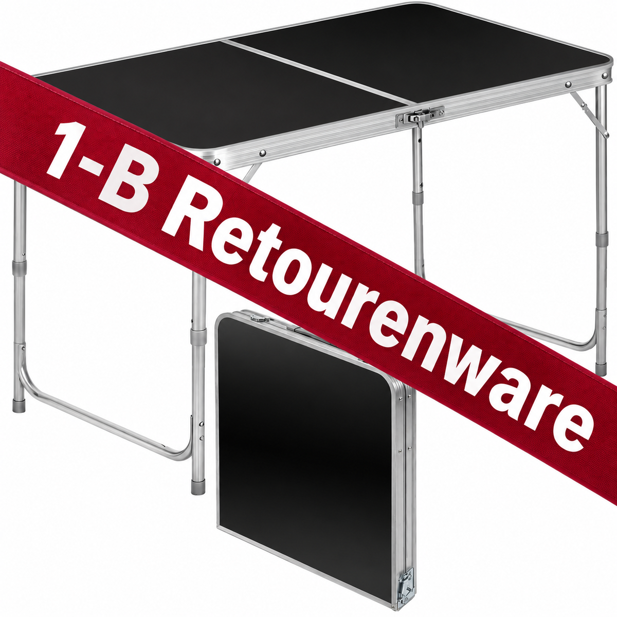 1-B Retourenware Klapptisch Schwarz #Farbe_Schwarz