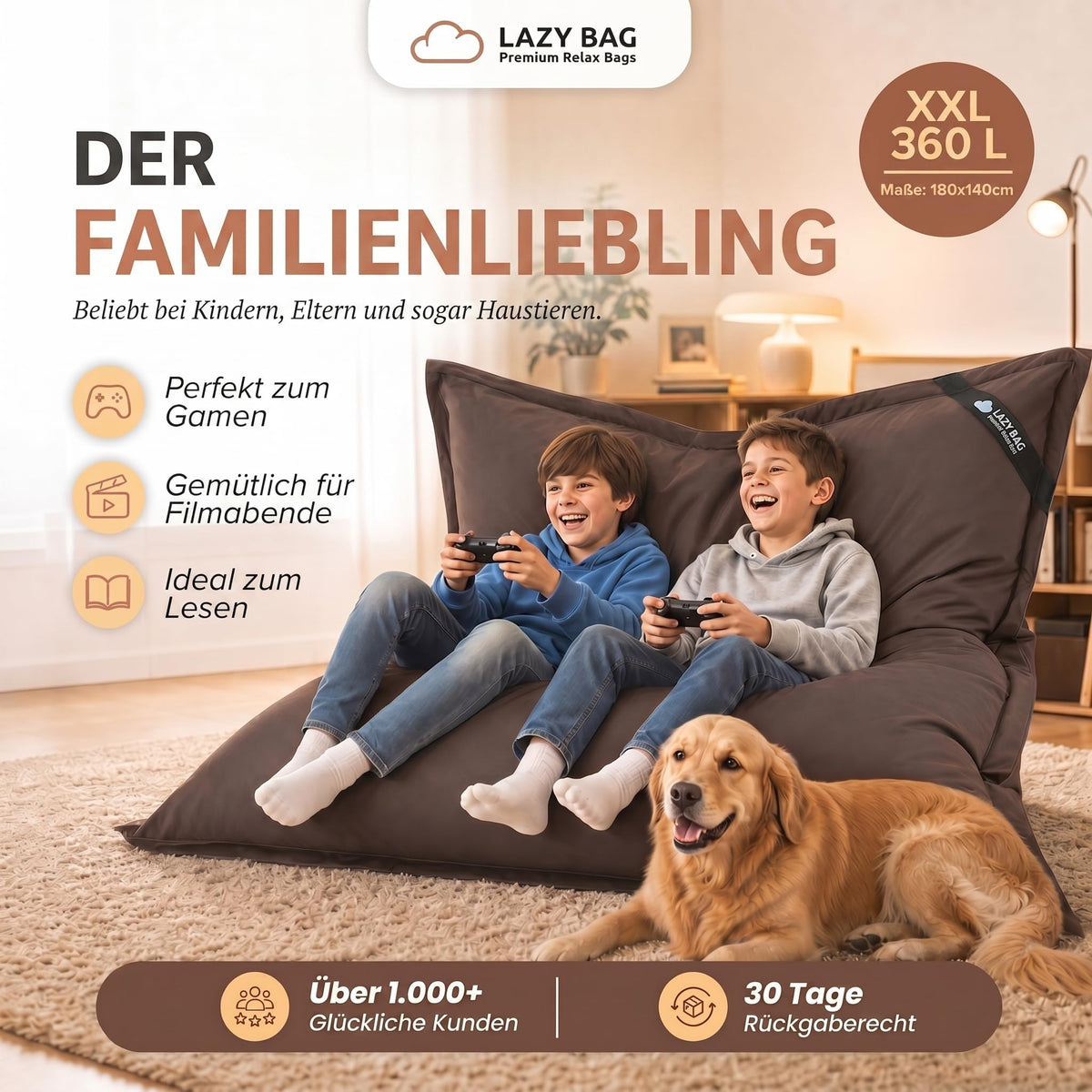 LazyBag Baumwolle Braun – Produktbild 7 #Variante_Braun