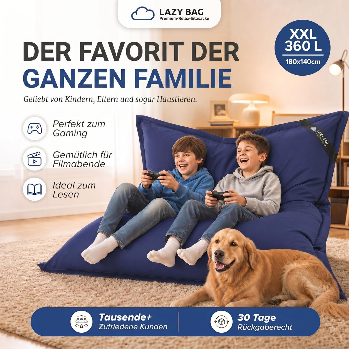 LazyBag Baumwolle Blau – Produktbild 7 #Variante_Blau