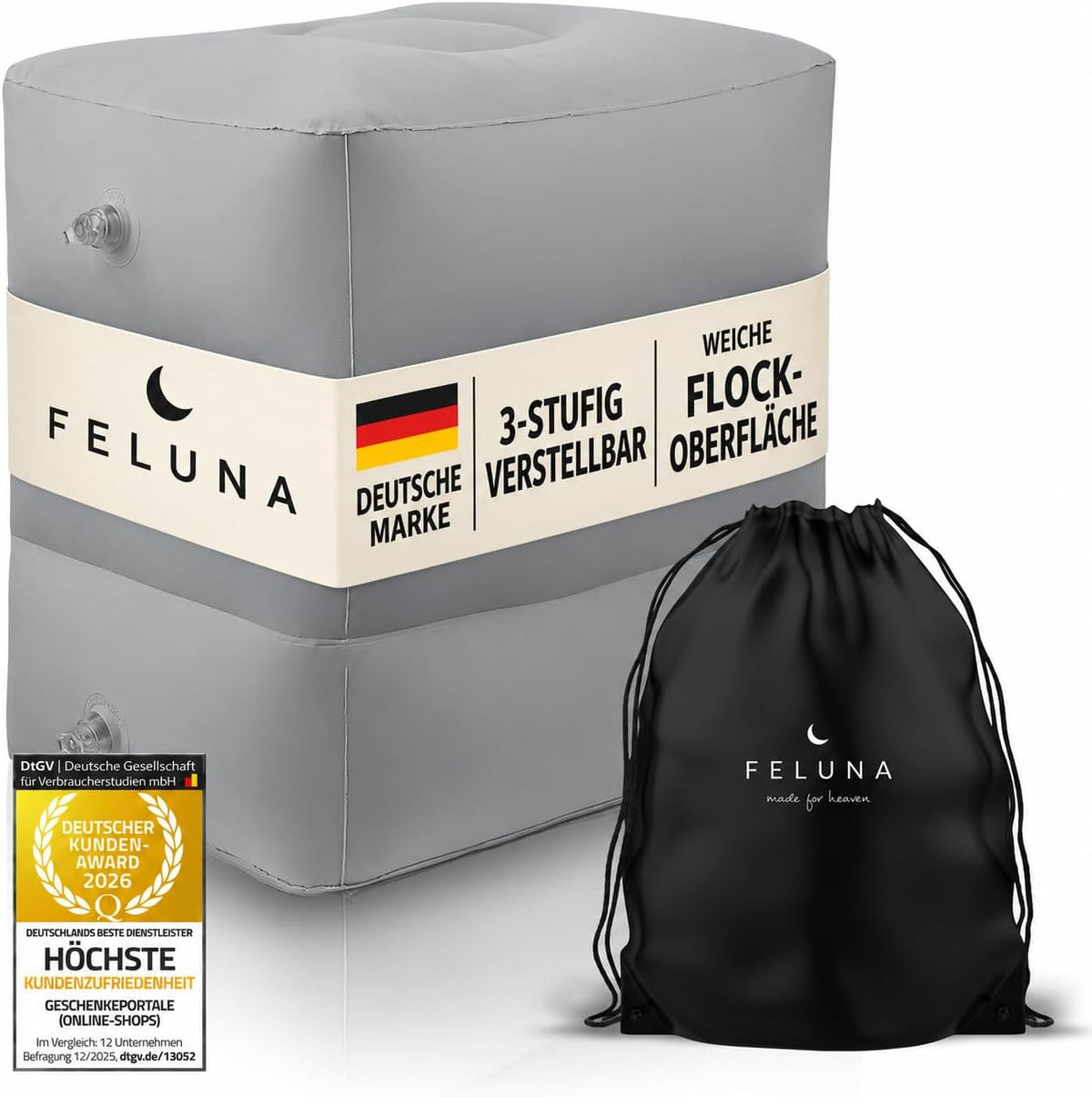 Flugzeug-Reisekissen Grau – Zweite Produktansicht #Farbe_Grau