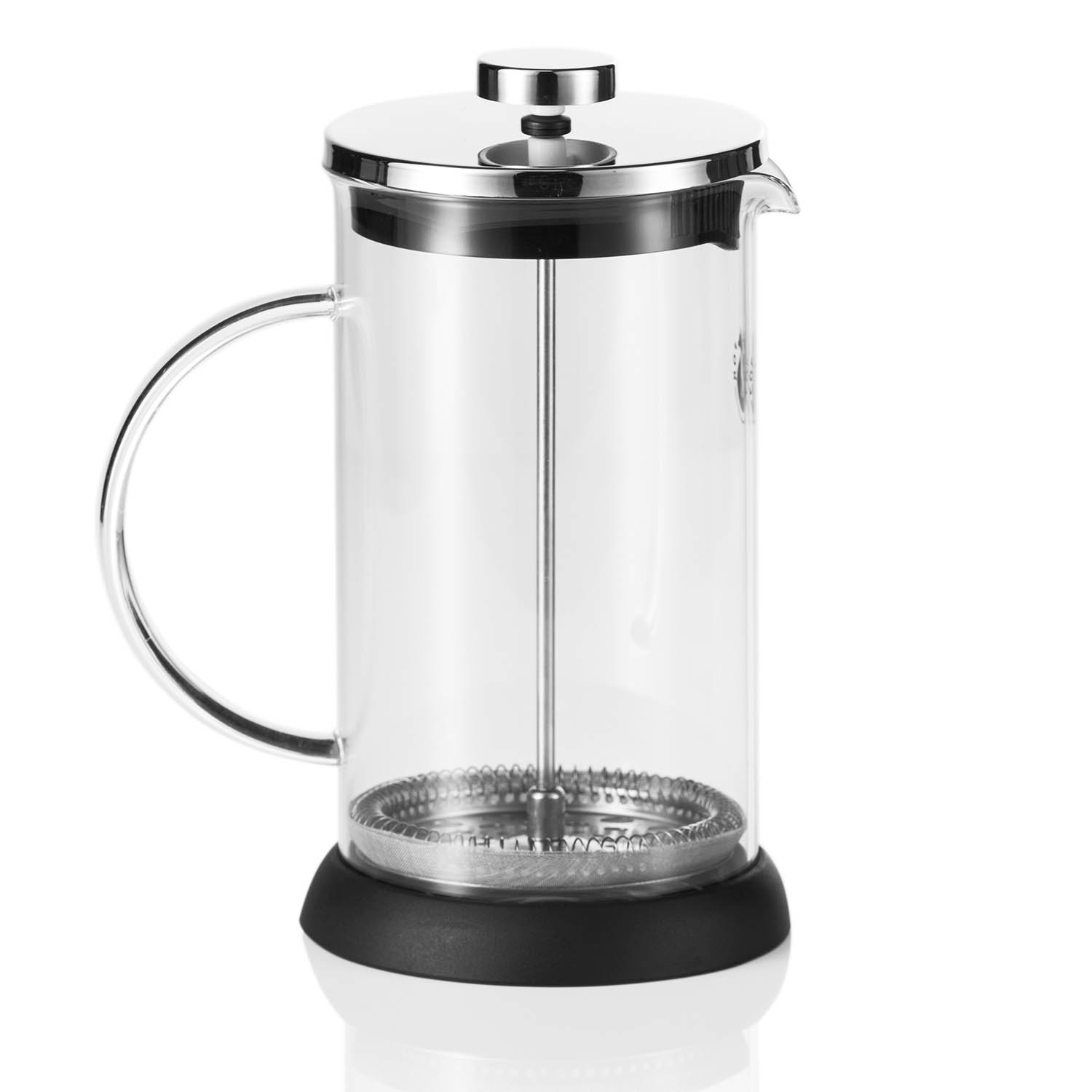 CoffeeFox French Press aus Glas | 1 Liter Pressfilterkanne Desgin