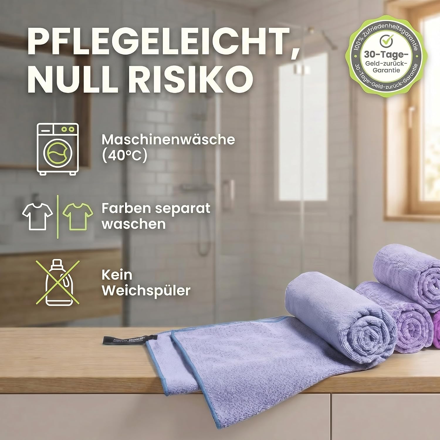 Mikrofaser Reisehandtuch 80x40 cm - Kompaktes Sporthandtuch