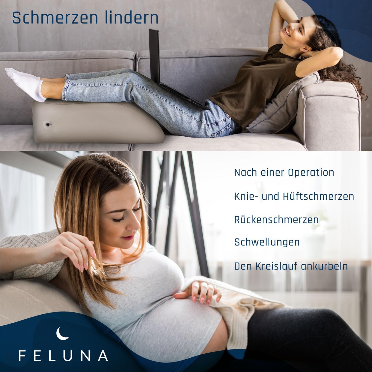 Rückententlastungkissen - Füße hoch Kissen