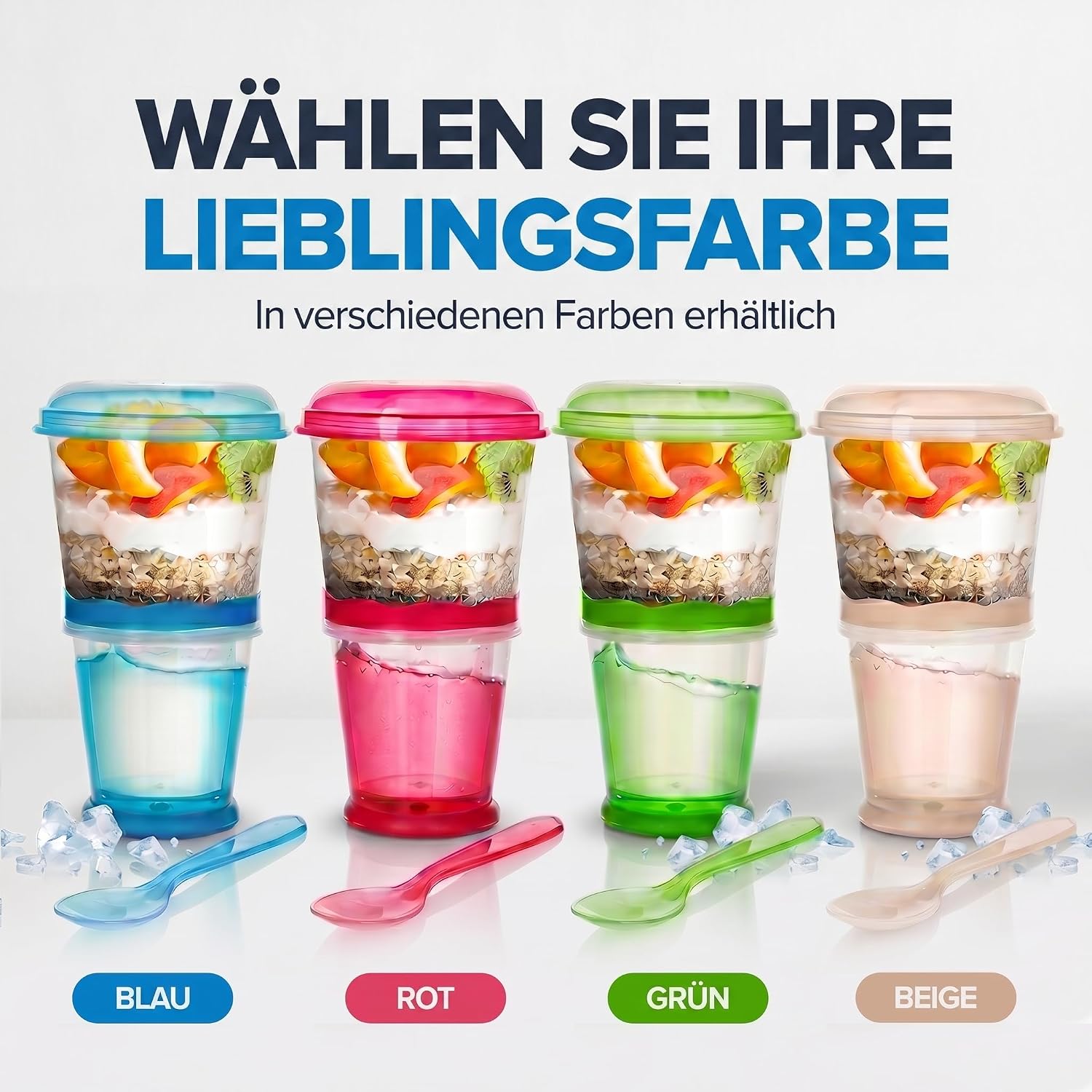 Müsli-to-Go Becher mit Löffel - Dein auslaufsicherer Snack-Begleiter