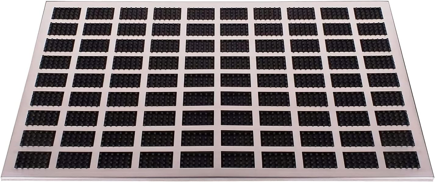Luxus Edelstahl-Optik Fußmatte – 60x40 cm, rutschfest & langlebig