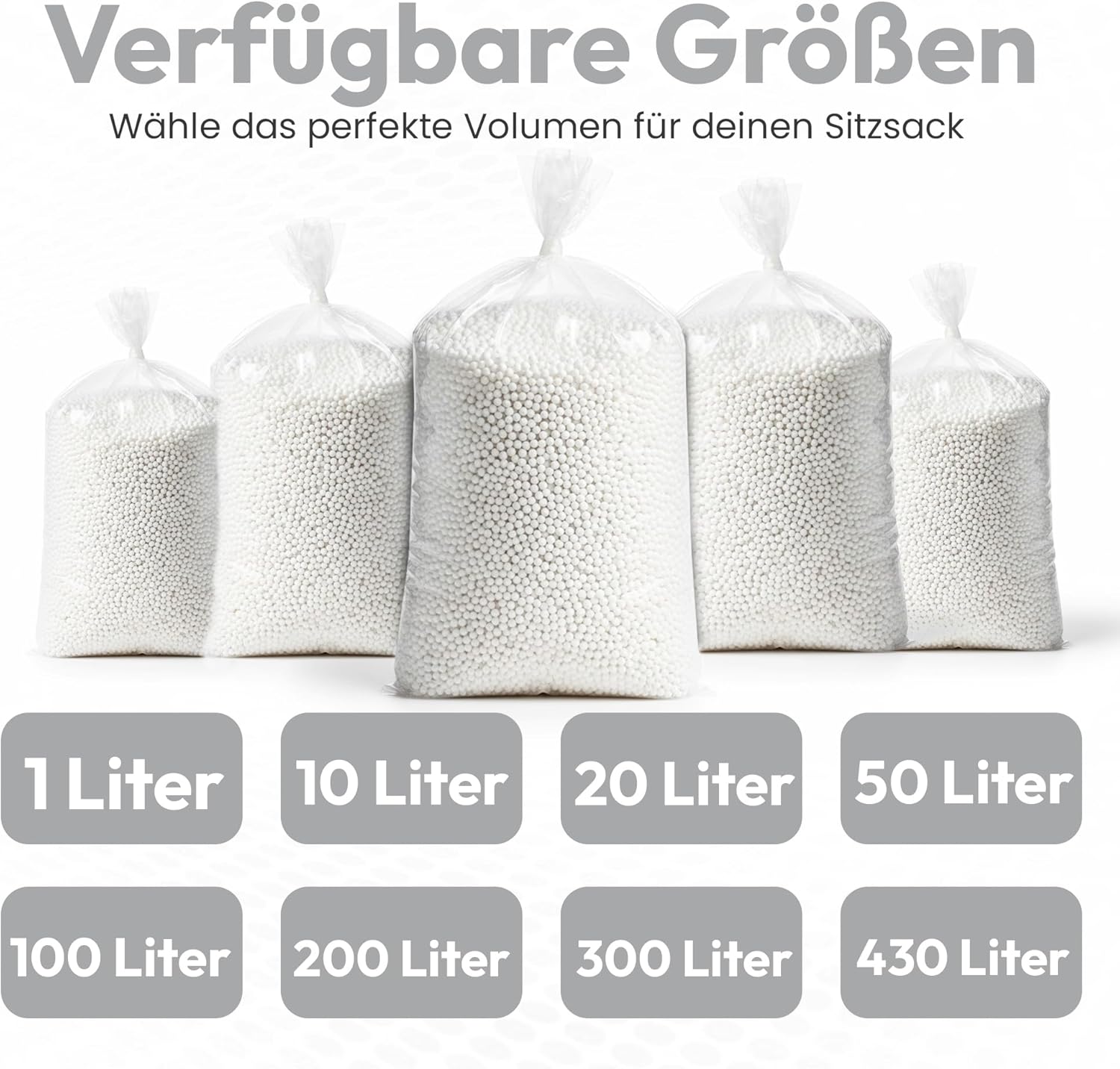 EPS Perlen 430 Liter – Premium Styropor-Füllung für Sitzsäcke