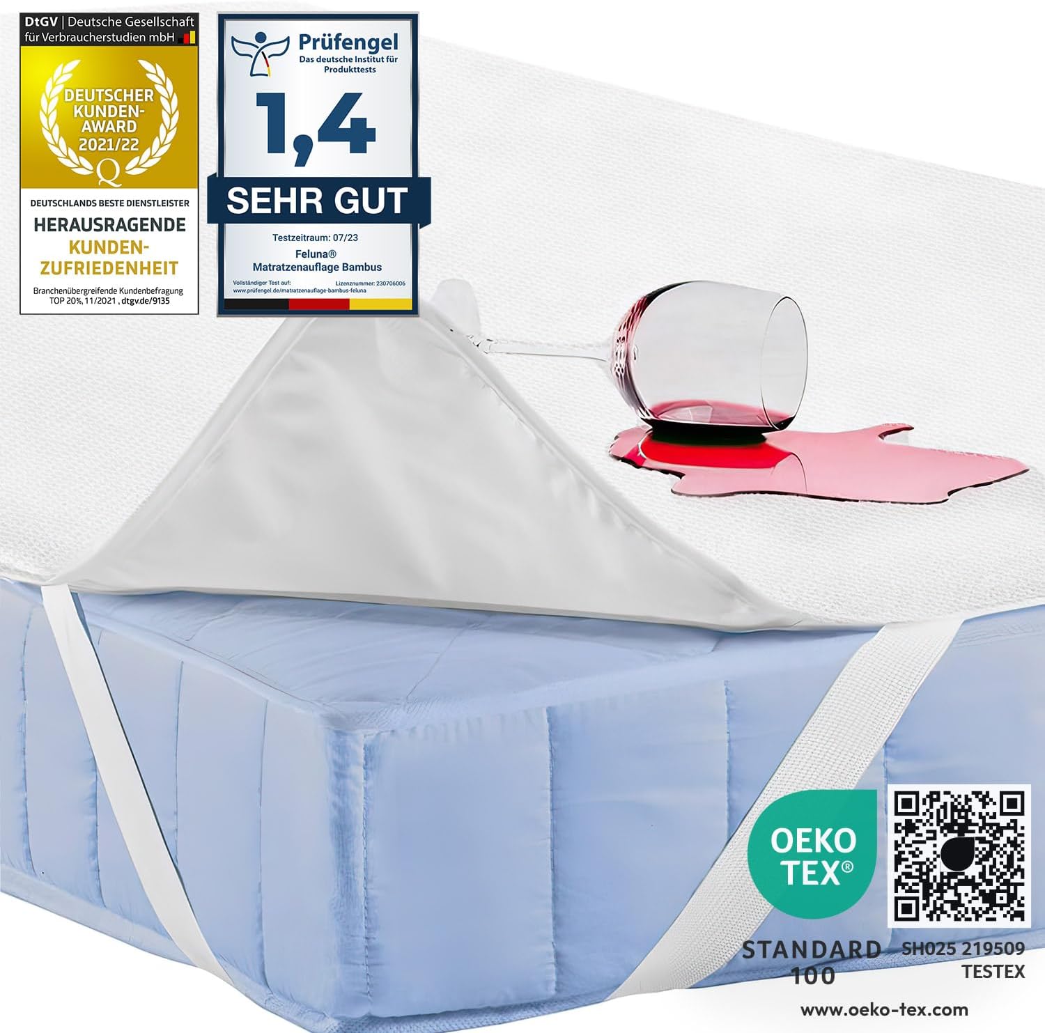Wasserdichter Matratzenschoner 90x200cm - Premium Matratzenauflage