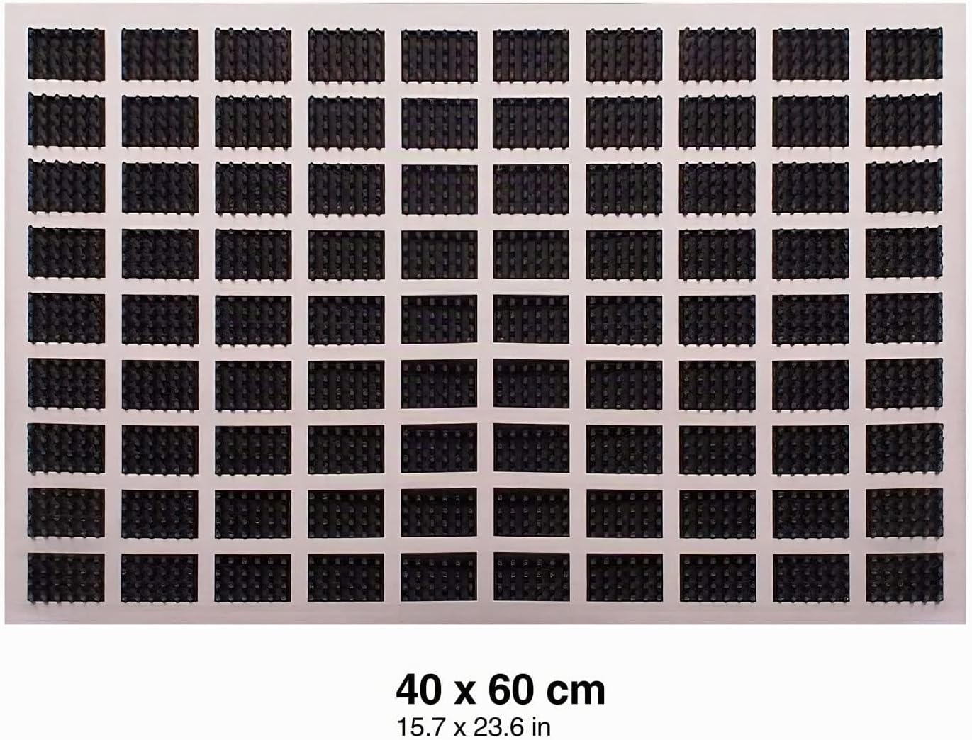 Luxus Edelstahl-Optik Fußmatte – 60x40 cm, rutschfest & langlebig