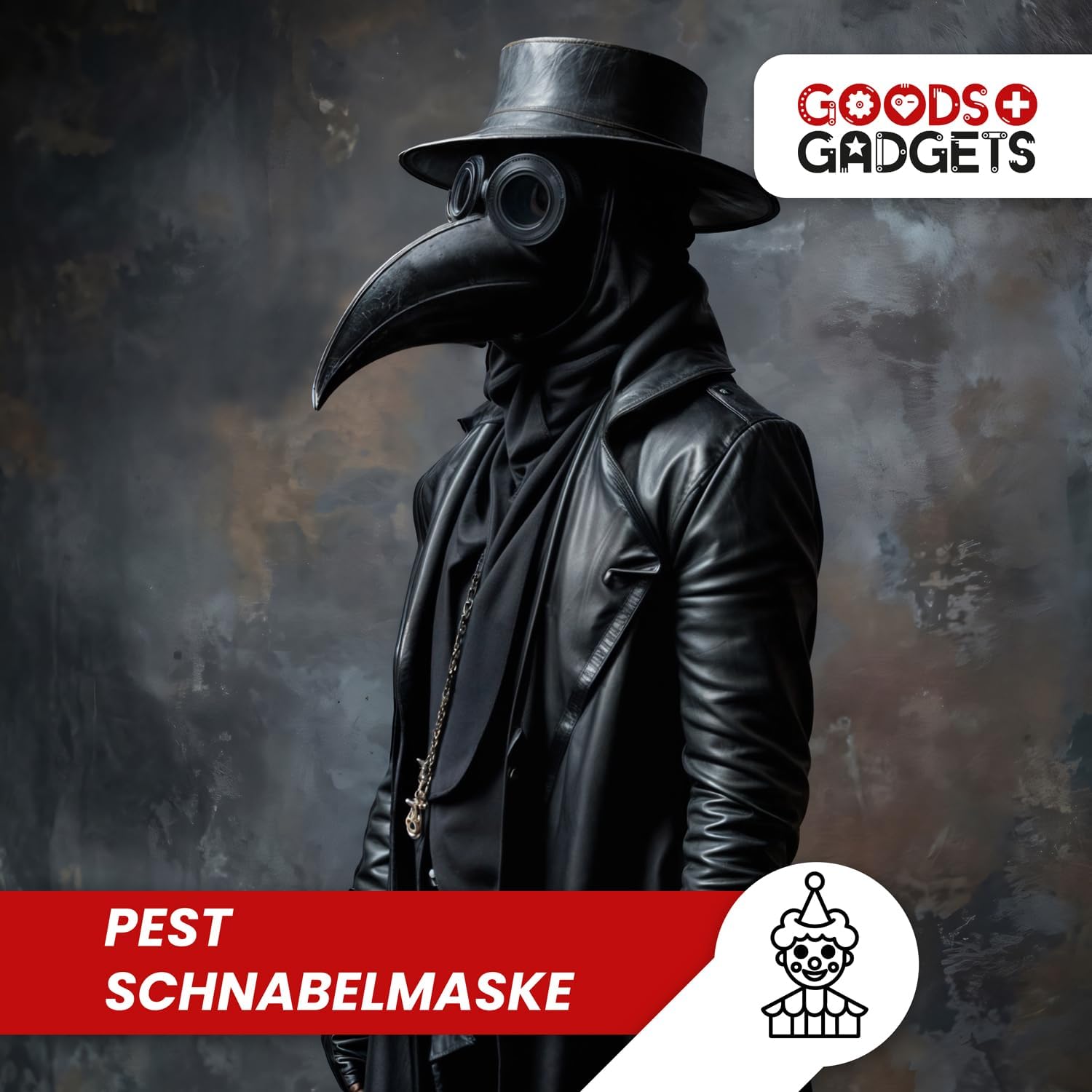 Pest Schnabelmaske Steampunk - Rabenmaske für Halloween & Kostüm