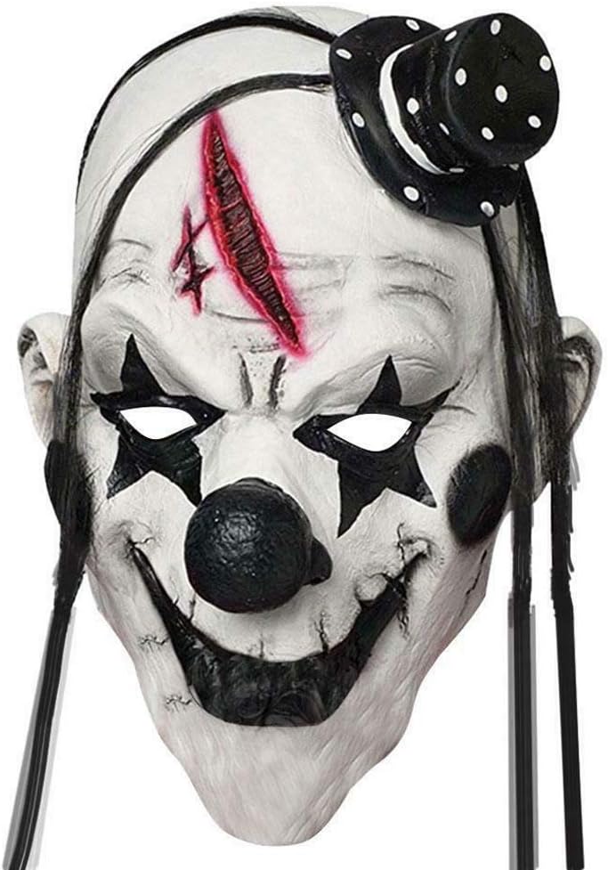 Horror Clownmaske - Gruselige Latex-Vollmaske für Halloween