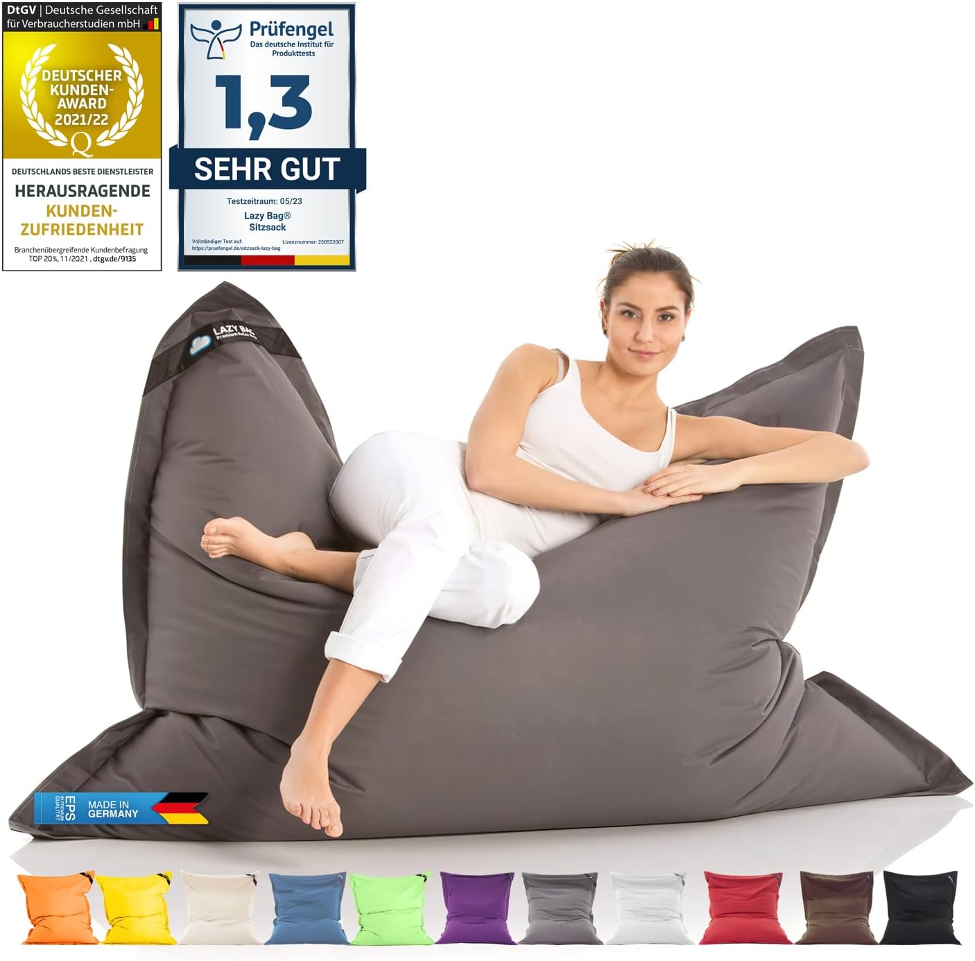 LazyBag XXL Sitzsack - Wasserfestes Outdoor Sitzkissen 180x140 cm