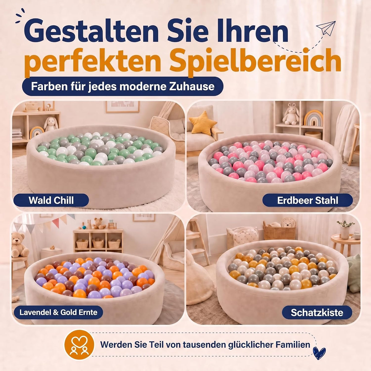 Bällebad-Bälle Gold/Weiß/Silber #Farbe_Gold/Weiß/Silber