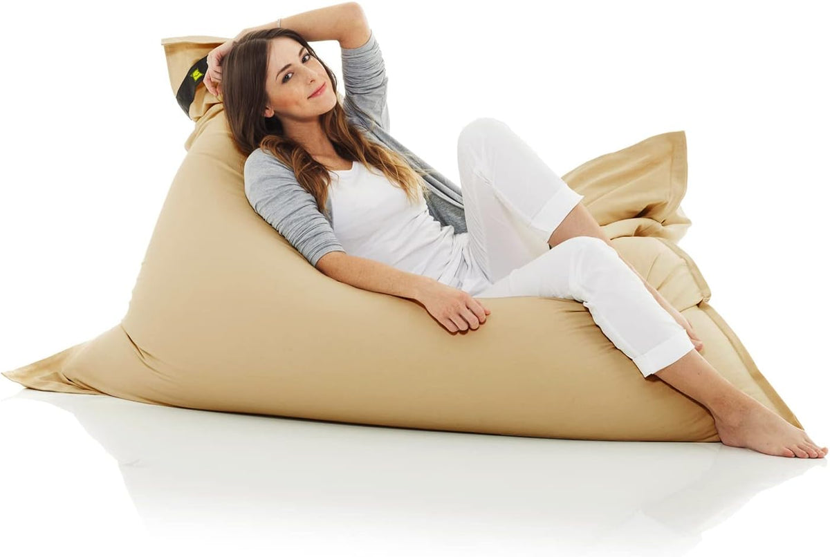 SMOOTHY XXL Sitzsack Classic Cotton 180x140cm – Steingrau