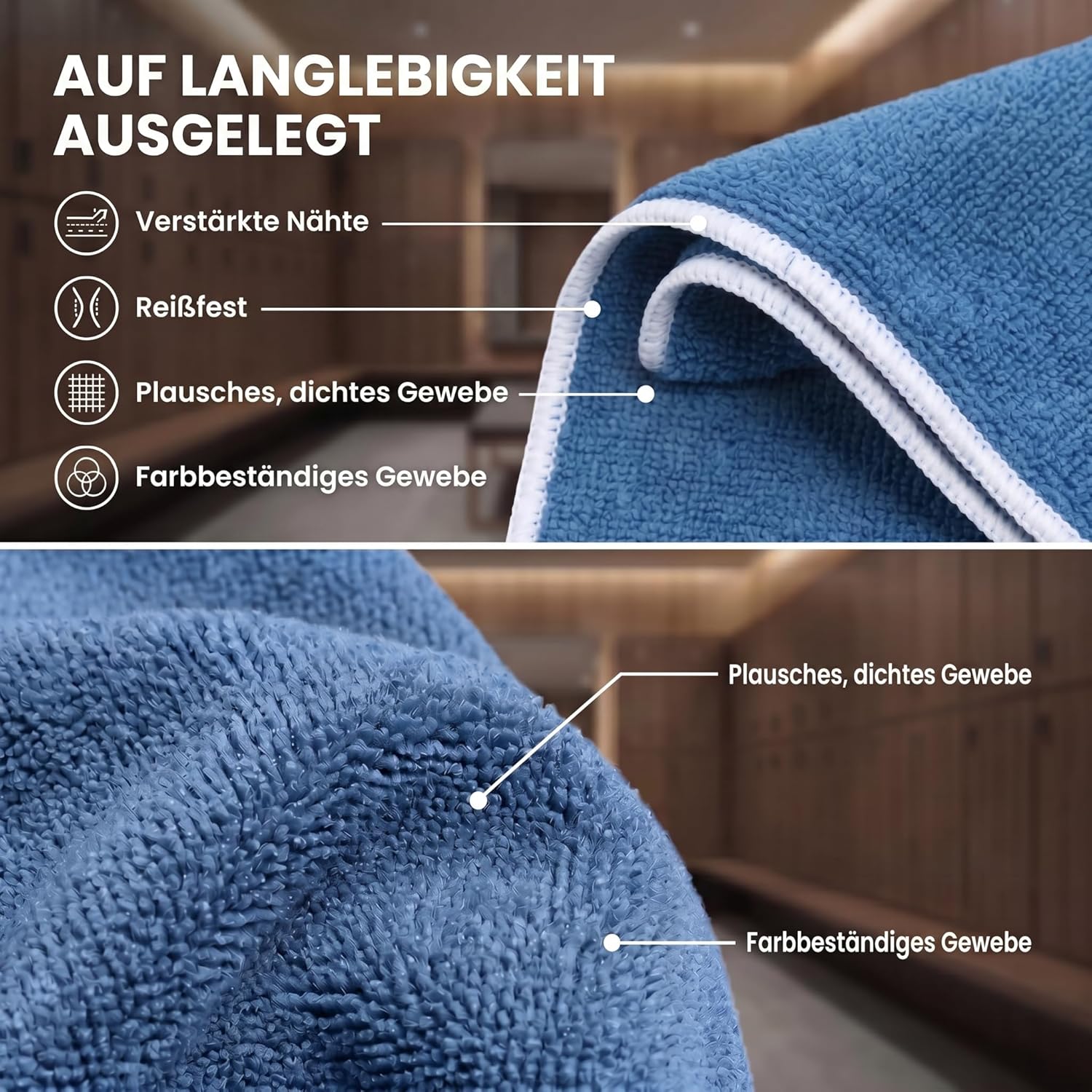 Mikrofaser Reisehandtuch Petrol 80x40 cm - Kompakt & Schnelltrocknend