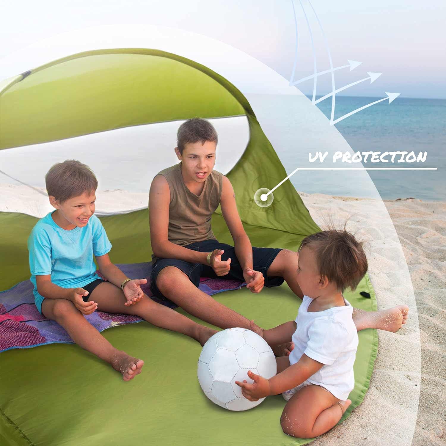 Automatik-Wurfzelt Strandmuschel - UV-Schutz Pop-Up Strandzelt