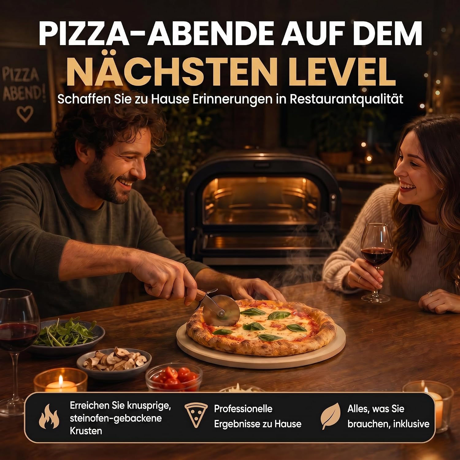 Pizzastein für Backofen & Gasgrill - Brotbackstein