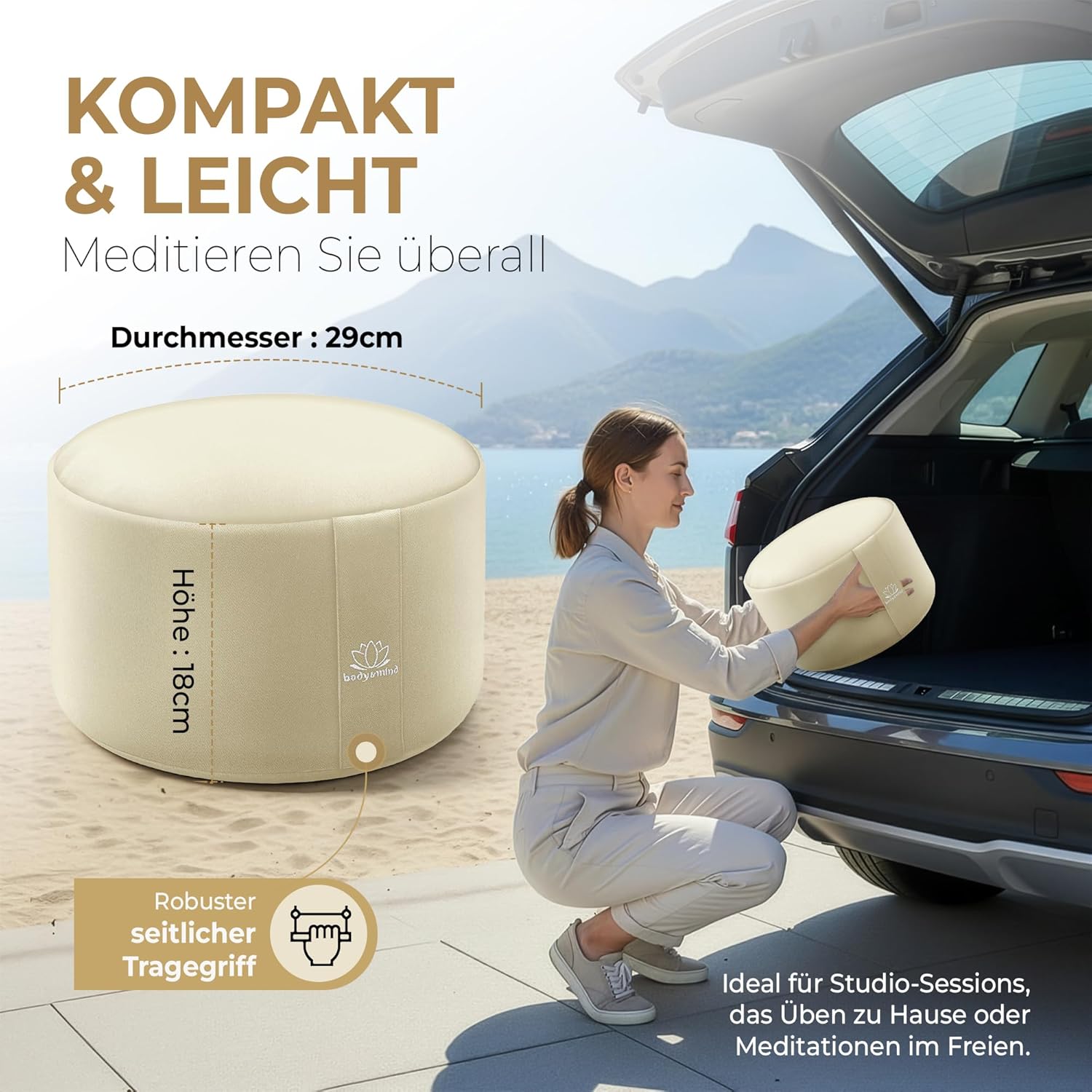 Yoga Meditationskissen - Ergonomisches Bodenkissen zur Entspannung