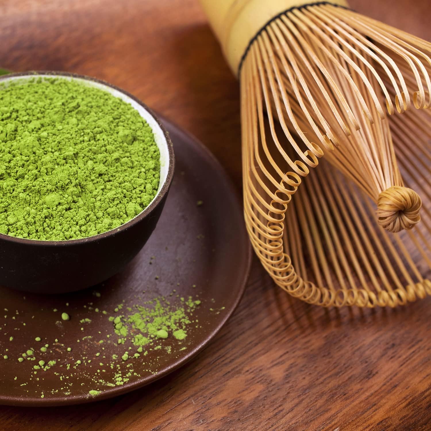 Matcha-Besen Chasen aus Bambus - 100 Borsten für perfekten Schaum