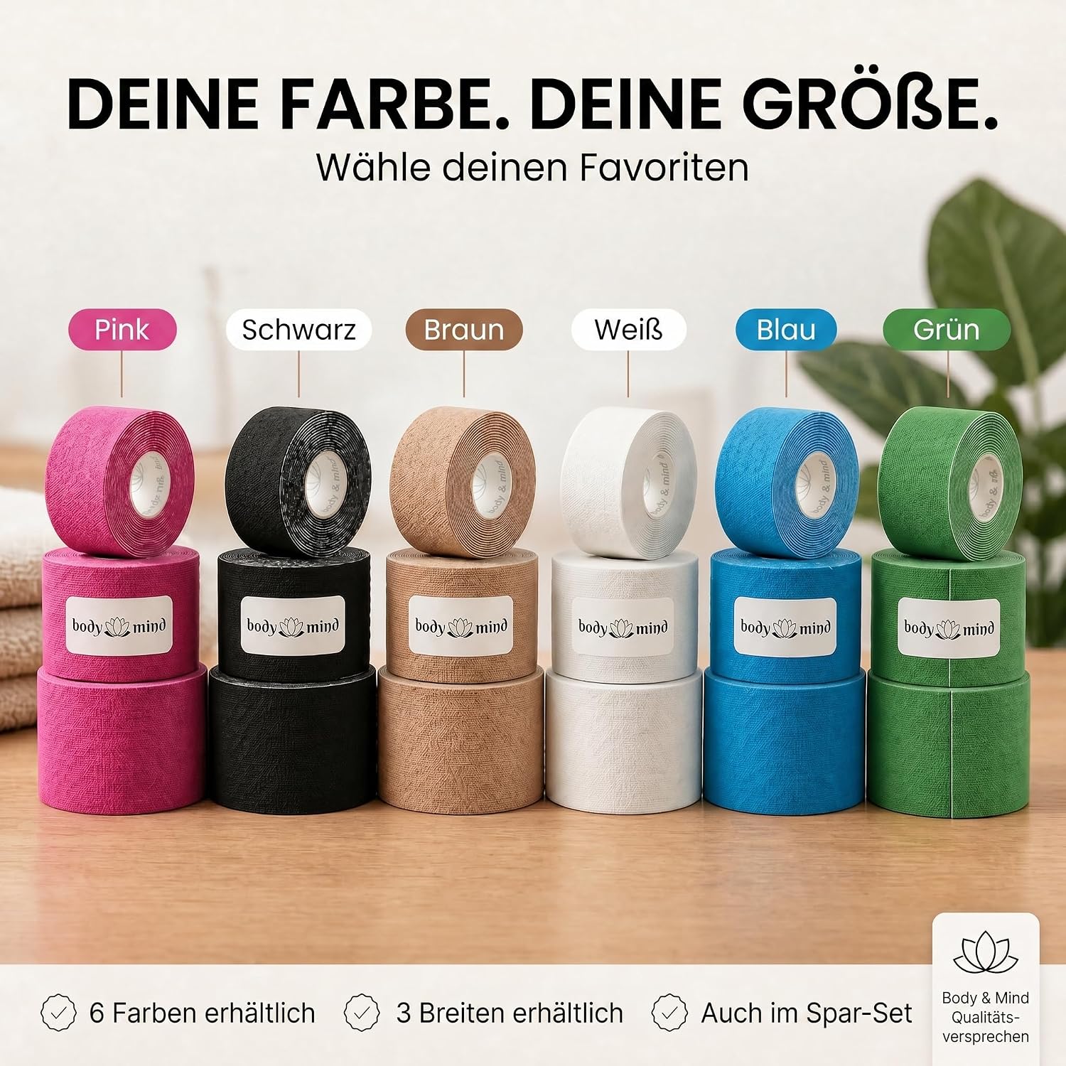 Kinesiologie-Tape 5cm x 5m – Elastisches Physio-Sporttape