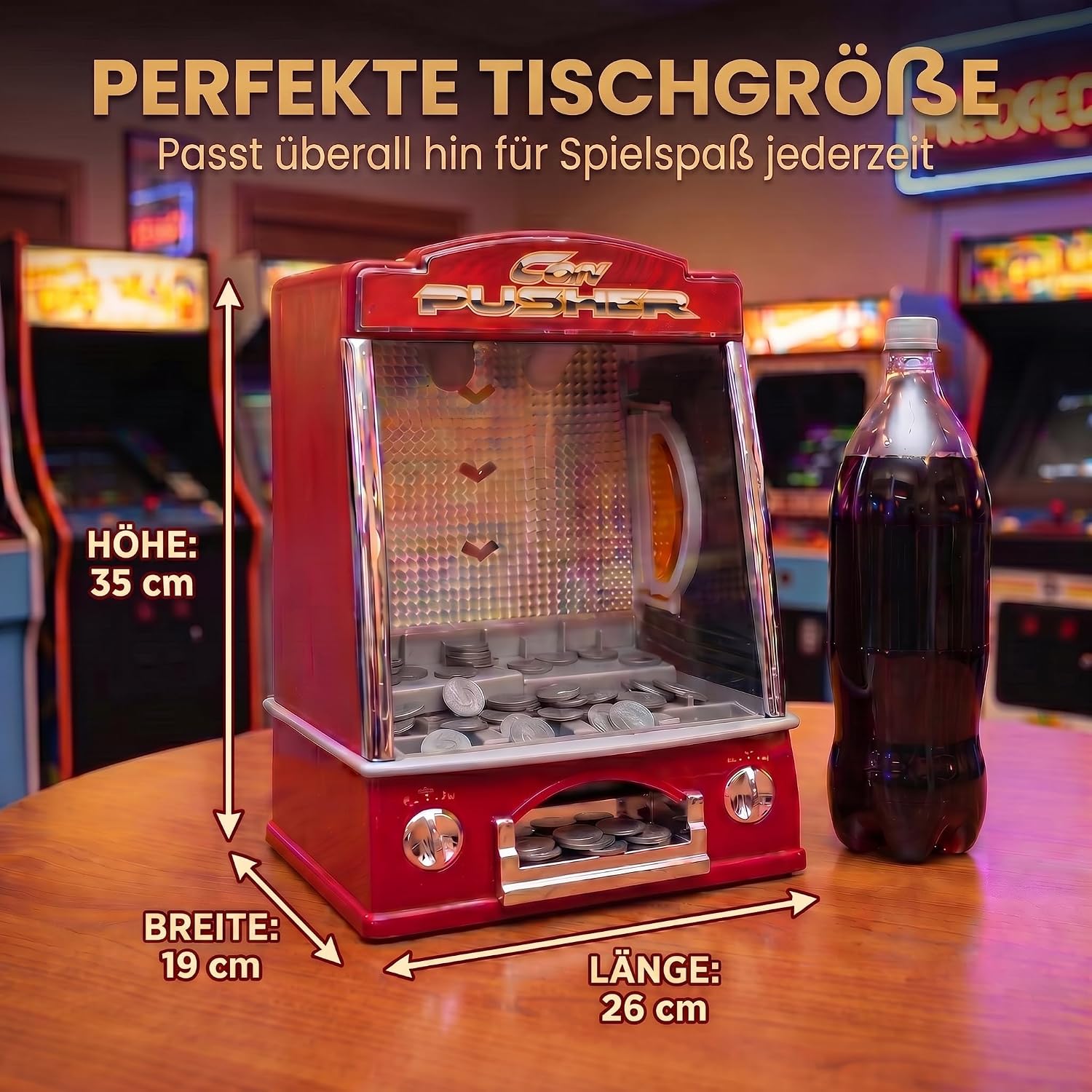 Mini Münzschieber - Elektrischer Coin Pusher Spielautomat