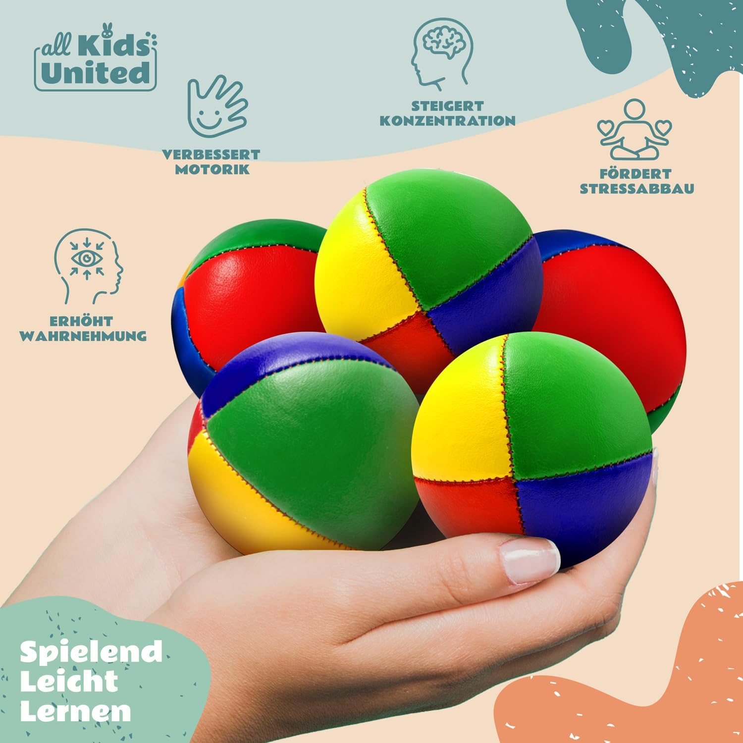 Jonglierbälle 5er Set – Profi Juggling Balls für Anfänger & Profis
