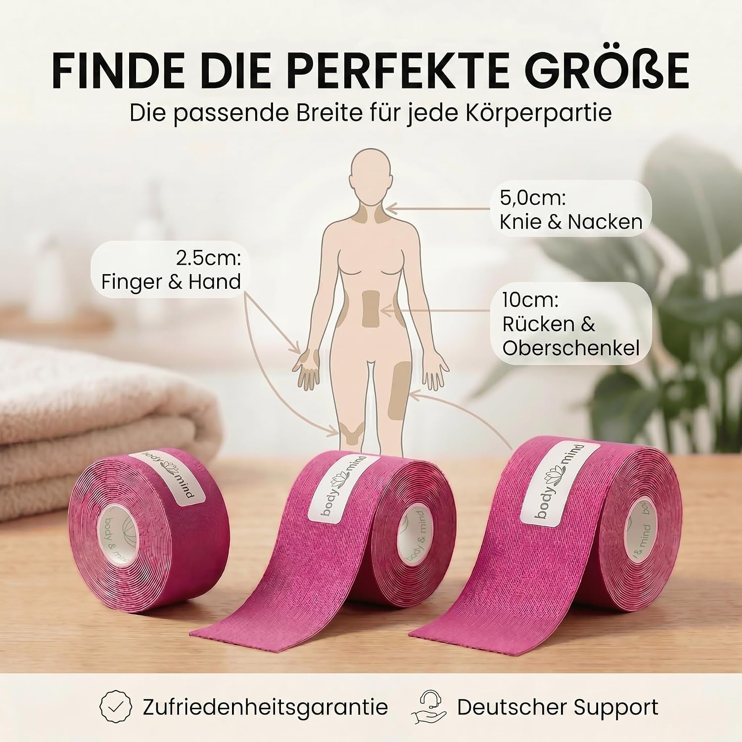 Kinesiologie-Tape 5cm x 5m – Elastisches Physio-Sporttape