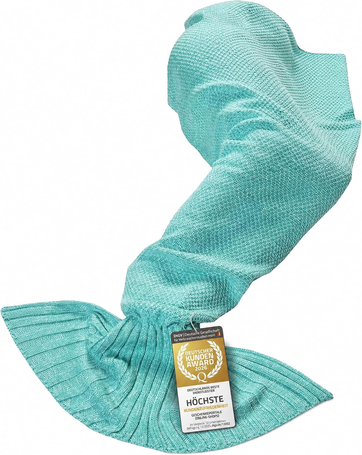 Feluna Meerjungfrau Kuscheldecke – 180x85 cm – Weiche Strickdecke