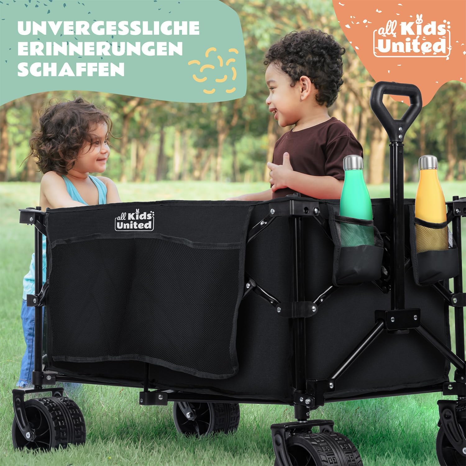 Faltbarer Bollerwagen - Strand-Buggy mit XXL Rädern & Bremse