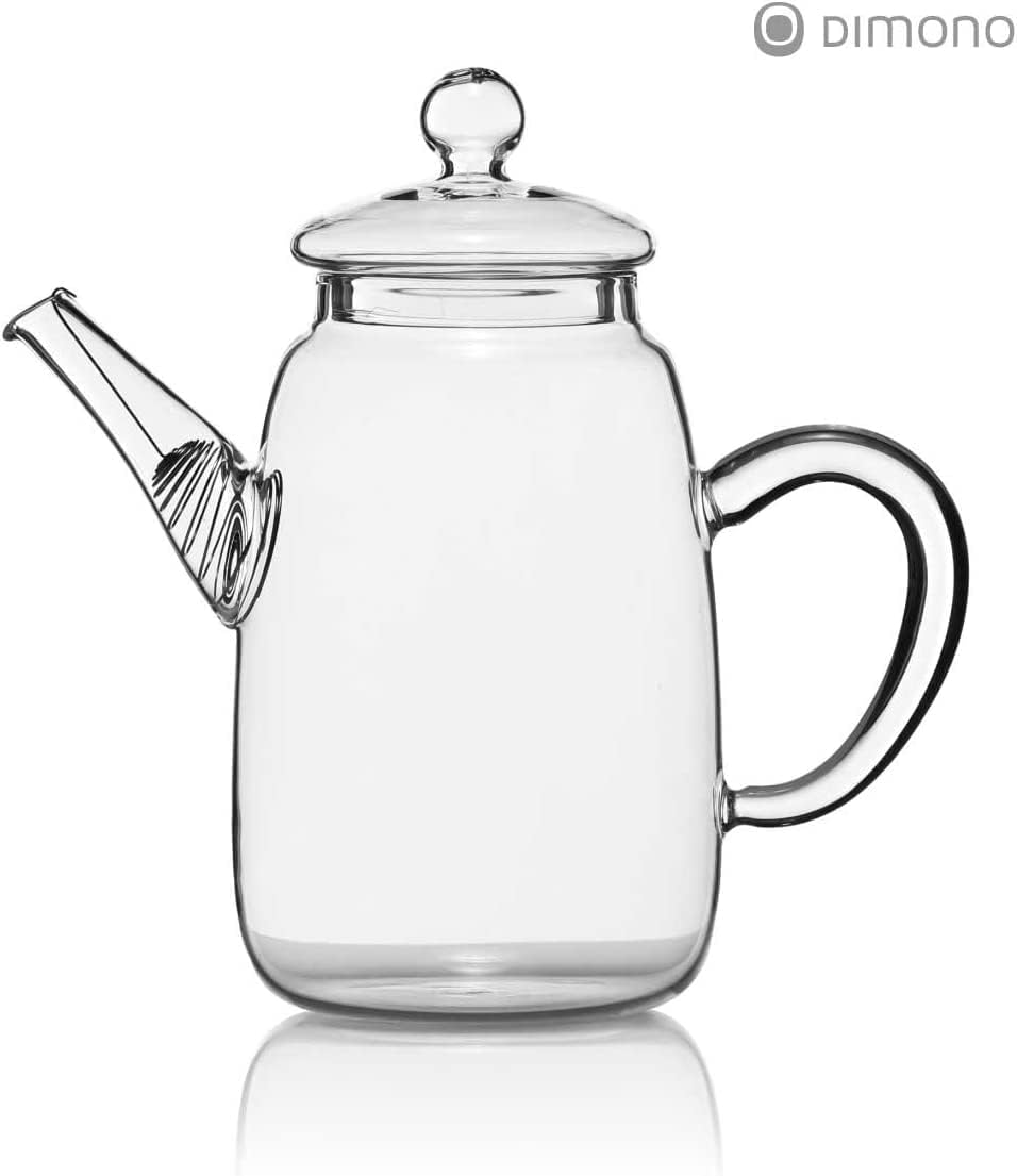 Elegante Glasteekanne 600ml mit Teesieb - Hitzebeständig & Tropffrei