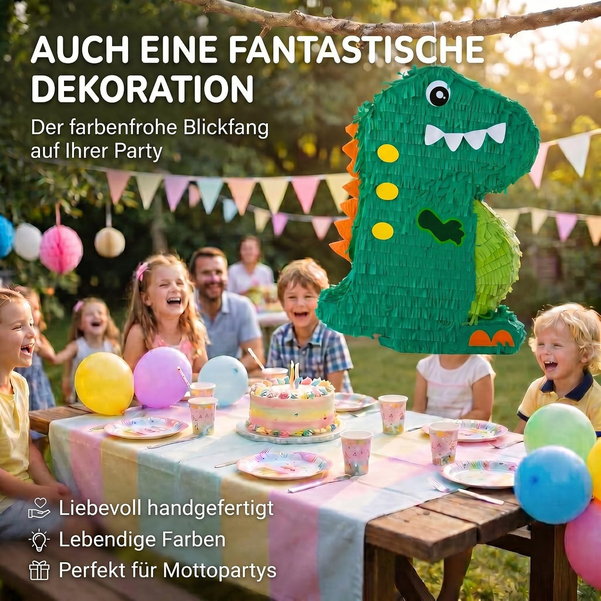 Dinosaurier Pinata für Kindergeburtstag - Deko-Highlight