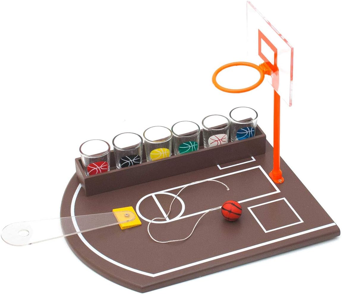 Basketball Trinkspiel Saufspiel – Inkl. 6 Schnapsgläsern