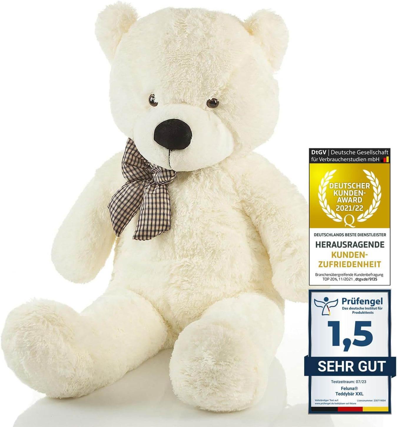 Riesen Teddybär 120 cm XXL – Kuscheliger Plüschbär Hellbraun