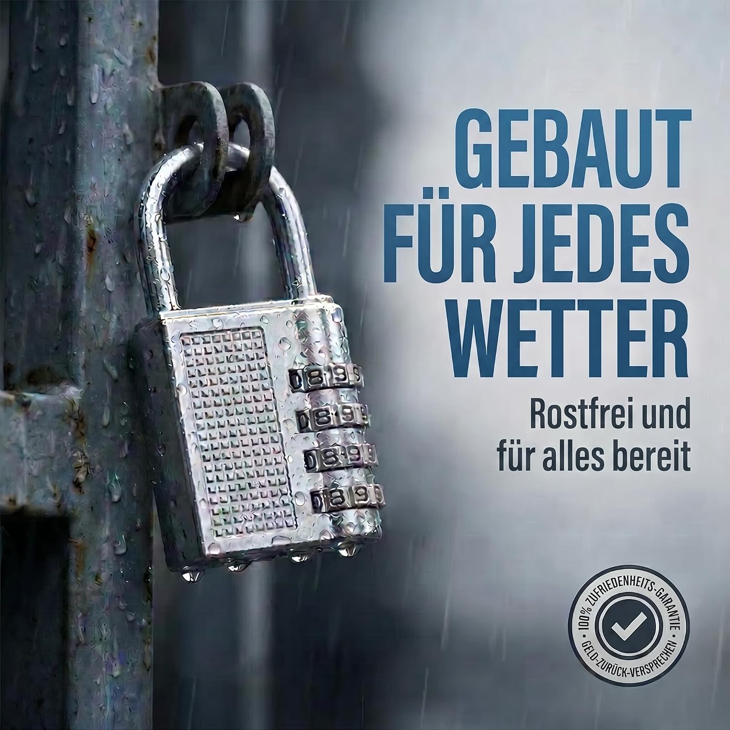Zahlenschloss Vorhängeschloss mit 4-stelligem Code - Robust & Sicher