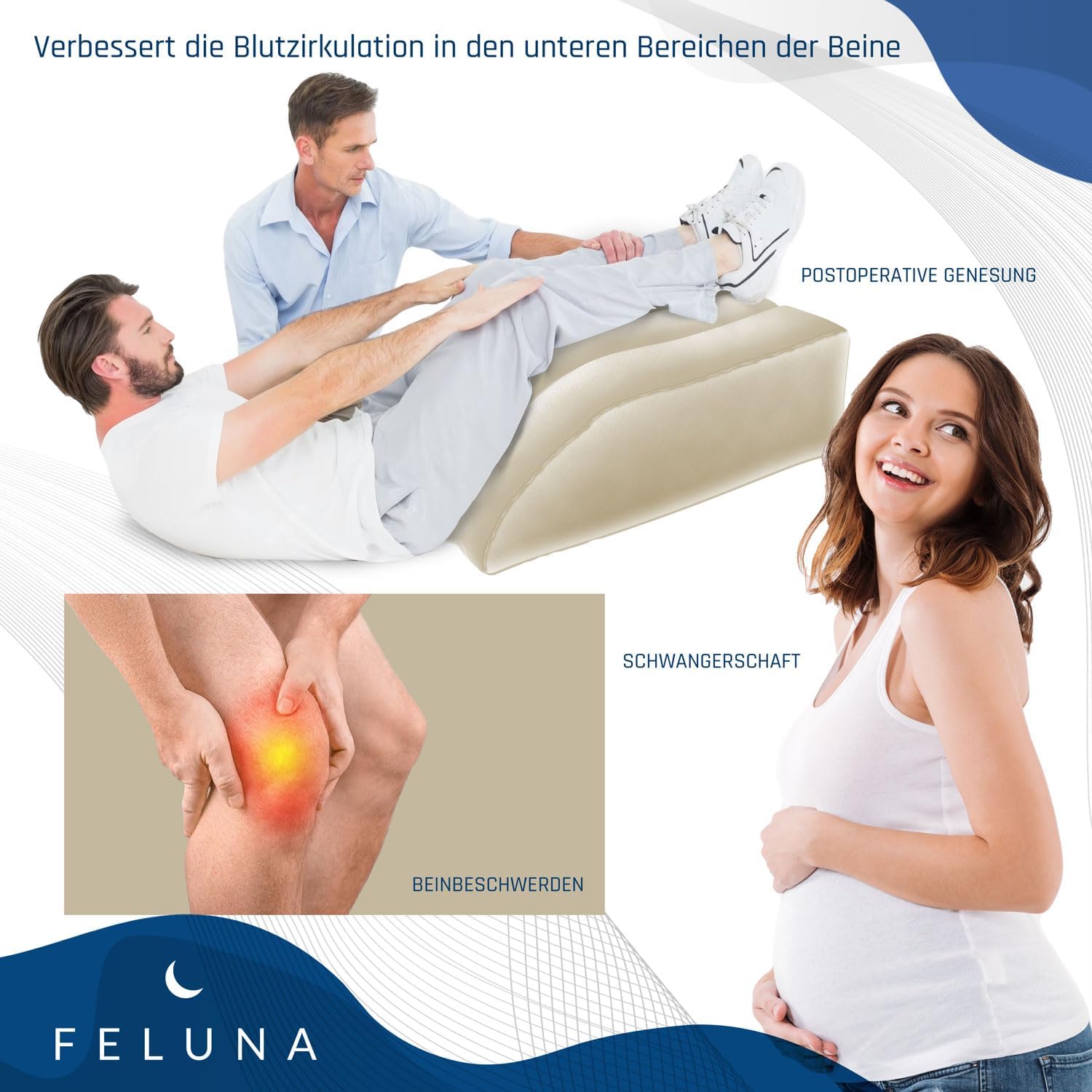 Rückententlastungkissen - Füße hoch Kissen