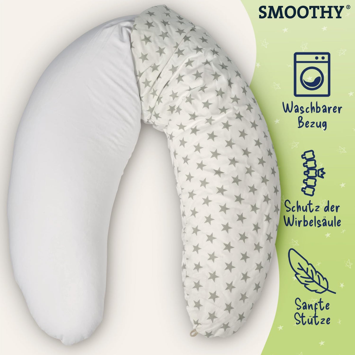 XXL Stillkissen & Schwangerschaftskissen für Seitenschläfer #Farbe_Beige