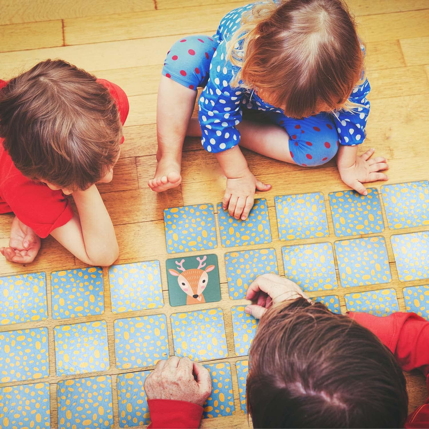 Memo² Holz-Memory für Kinder - Hochwertiges Tier-Gedächtnisspiel