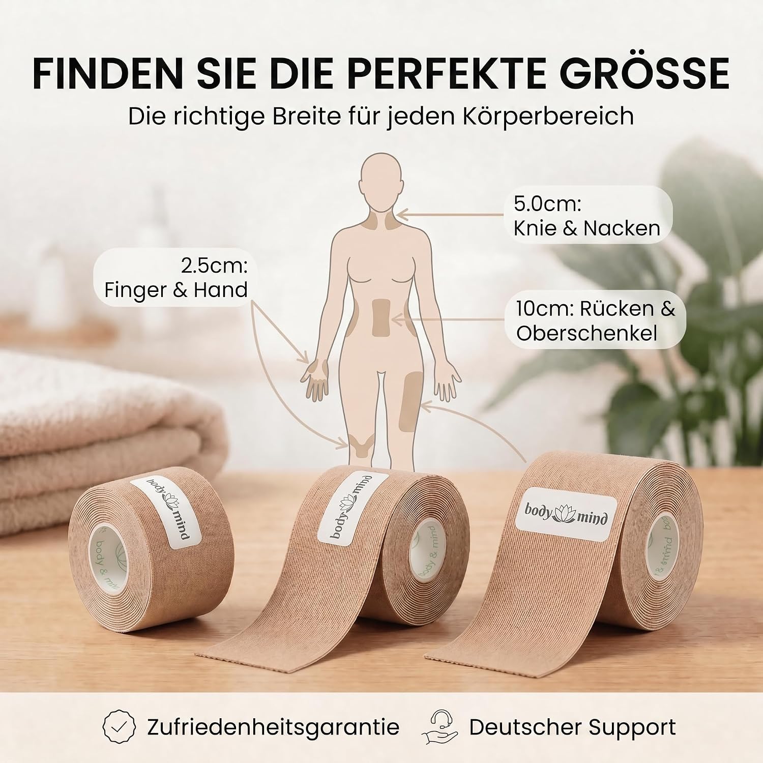 Kinesiologie-Tape 5cm x 5m – Elastisches Physio-Sporttape