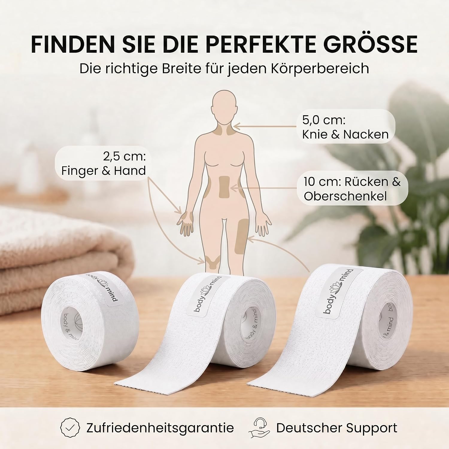 Kinesiologie-Tape 5cm x 5m – Elastisches Physio-Sporttape