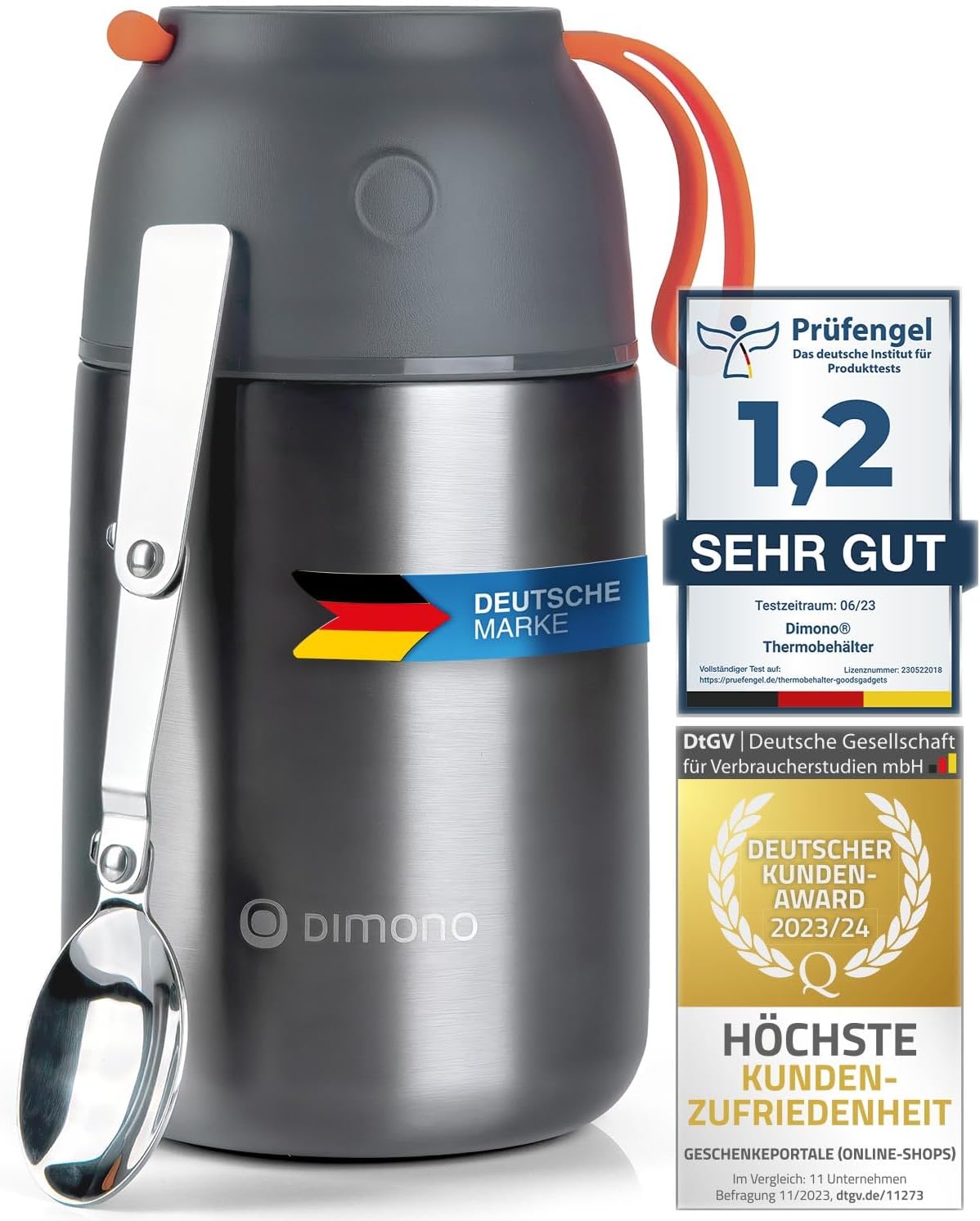 Doppelwandiger Edelstahl Thermobehälter – Auslaufsicherer Essensbehälter