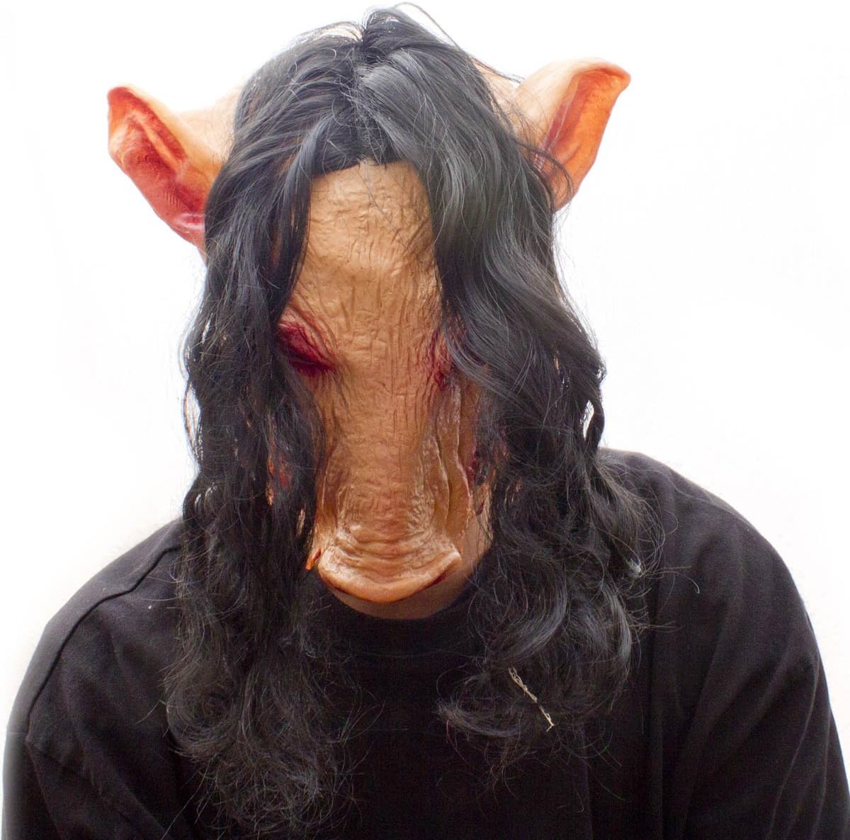 Horror Schweine Maske - Gruselige Halloween Latex-Vollmaske