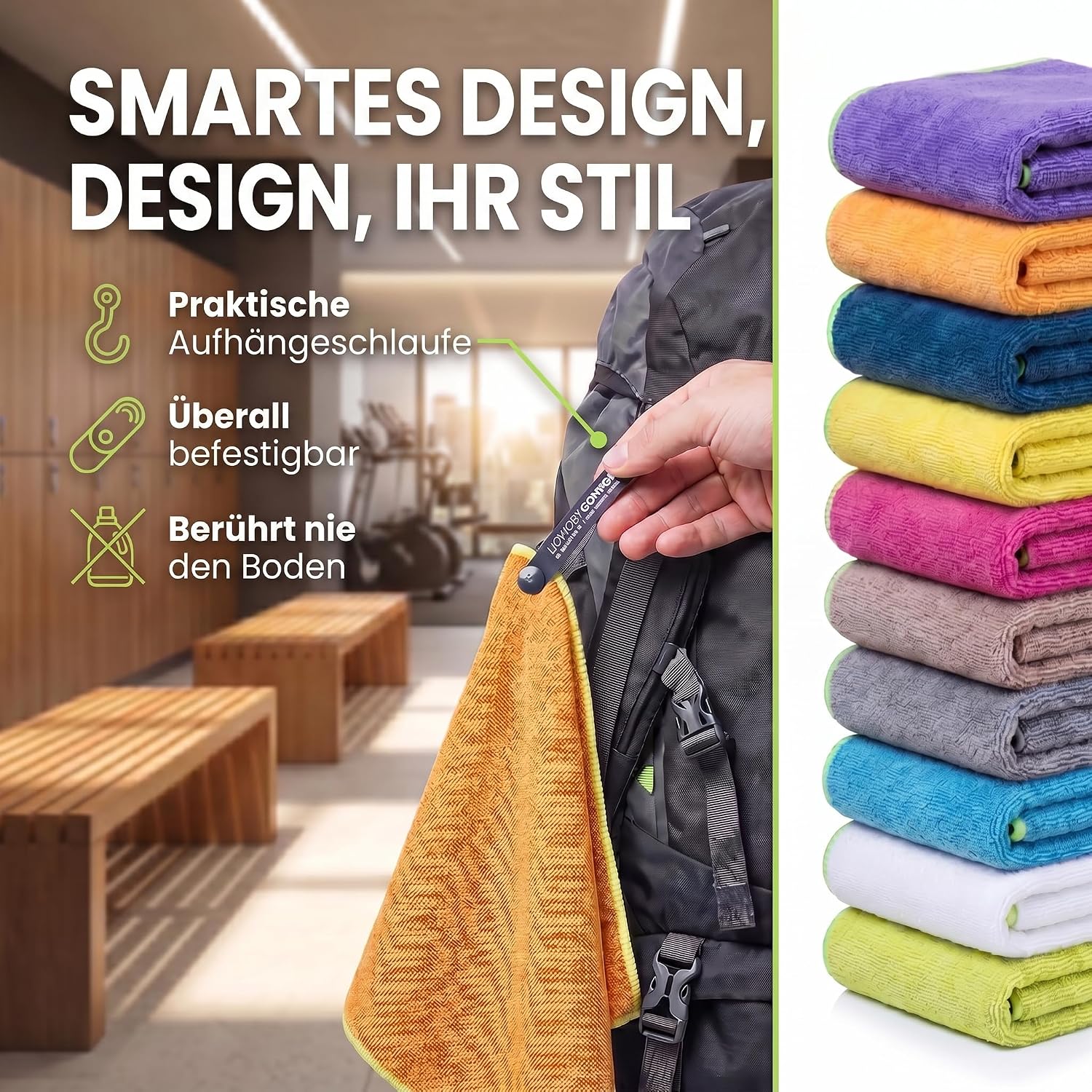 Premium Mikrofaser Reisehandtuch 80x40 cm - Schnelltrocknend & Leicht