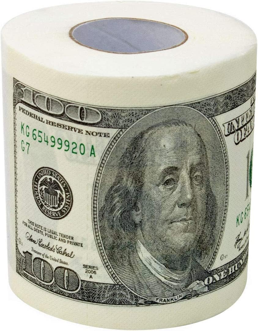 $100-Schein Klopapier – Lustiges Scherzartikel-Geschenk für Wichteln