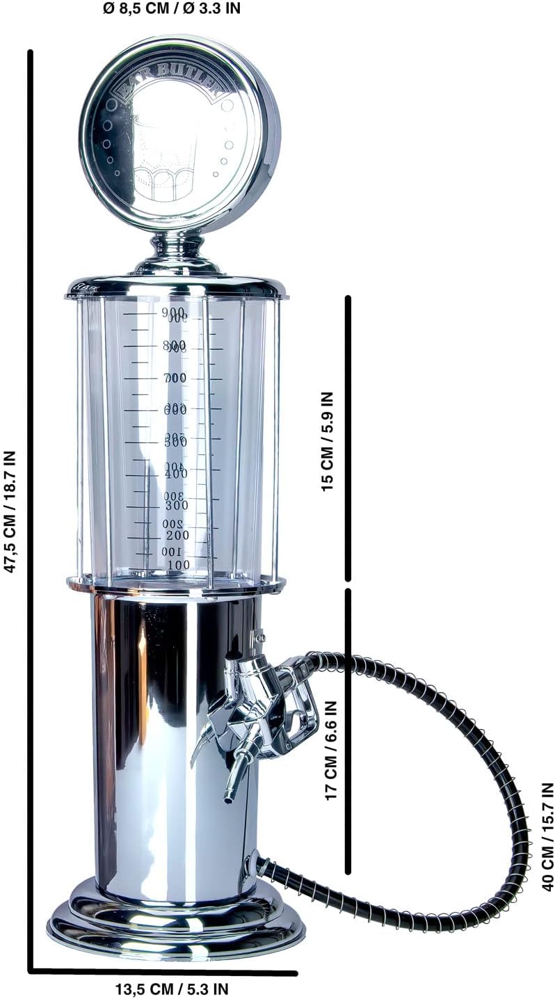 Retro Getränkespender – 1 Liter US-Zapfsäule Bar-Butler