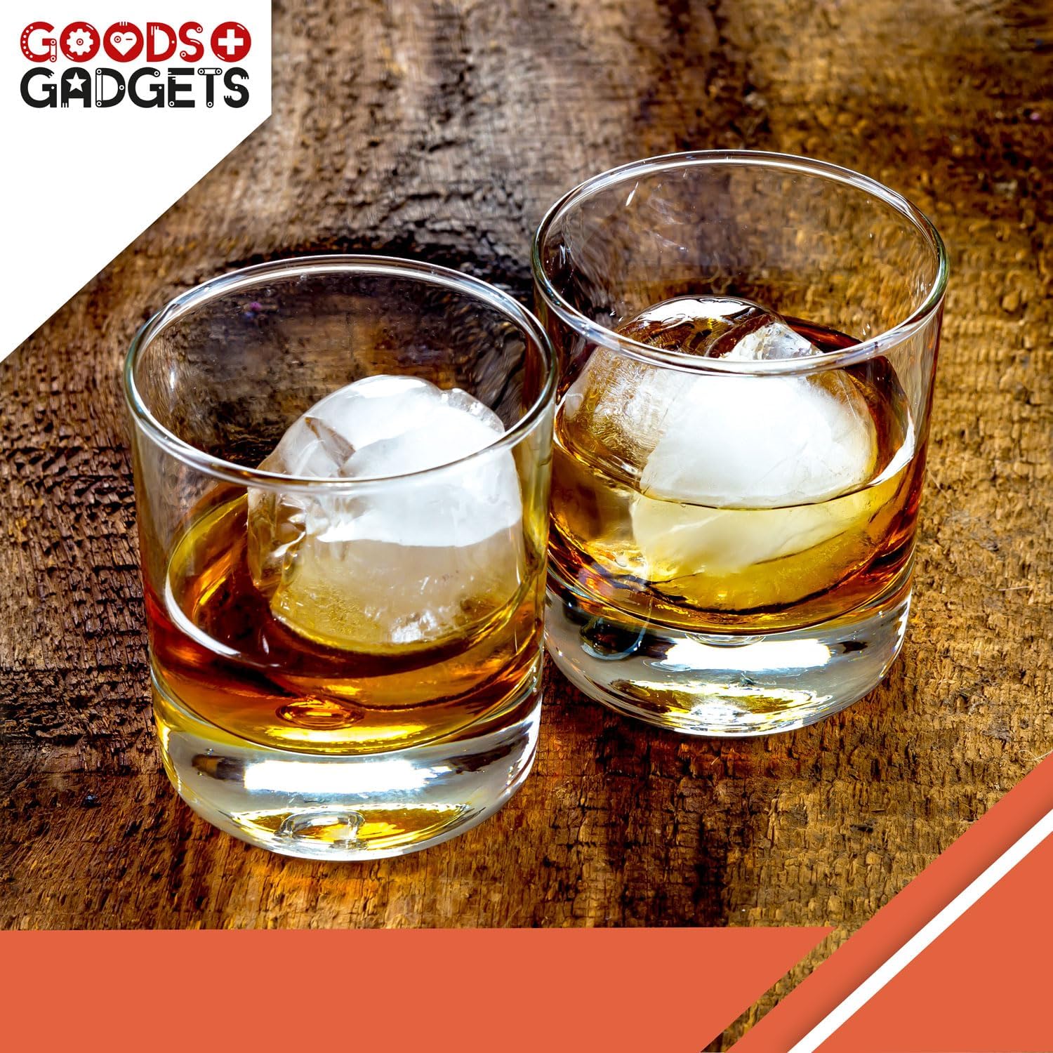XXL Eiswürfelform aus Silikon für 4 Eiswürfel - Whiskey & Cocktails