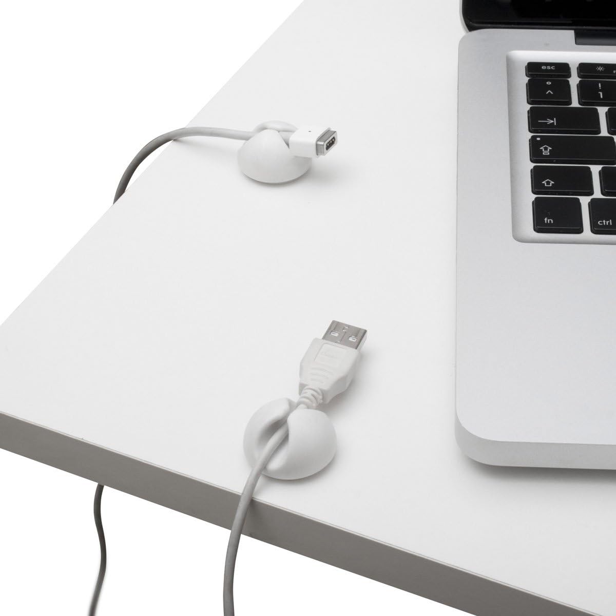 6x Kabelclips für Schreibtisch - Selbstklebende Kabelhalterung