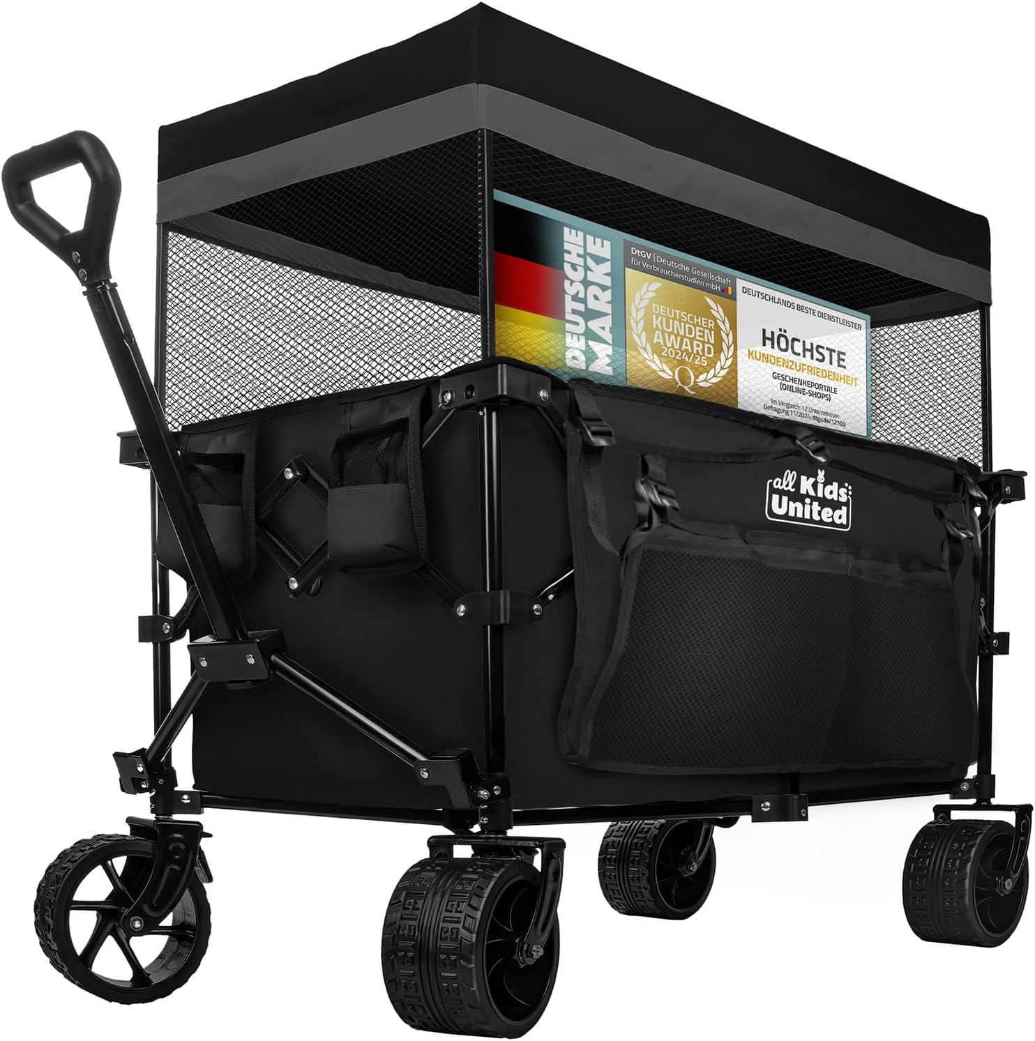 Faltbarer Bollerwagen - Strand-Buggy mit XXL Rädern & Bremse